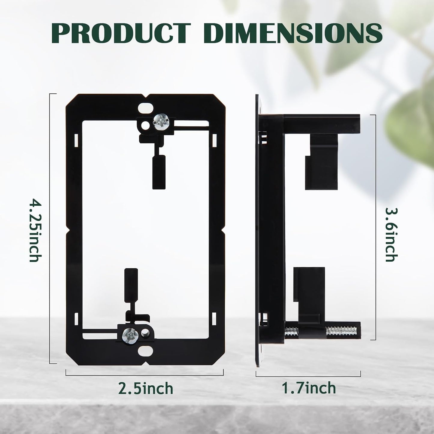 10 Pack Low Voltage Mounting Bracket, 1 Gang Drywall Mounting Box Brackets, In-Wall Cable Pass Through for Brush Wall Plate, Keystone Plates, HDMI Speaker Network Coaxial Cables, Telephone Wires