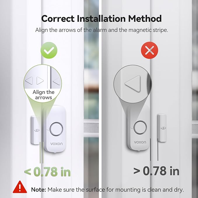 Door Alarms for Kids Safety, VOXON Window Alarm Door Alarm for Home Security - Image 6