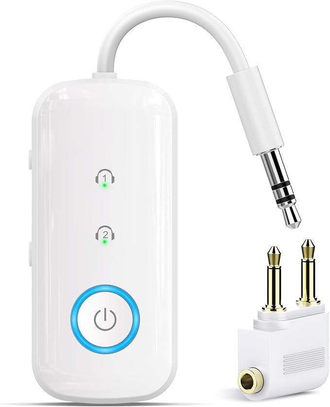 Premium Pro Bluetooth 5.4 Transmitter Receiver, Airplane Audio Adapter by LAICOMEIN