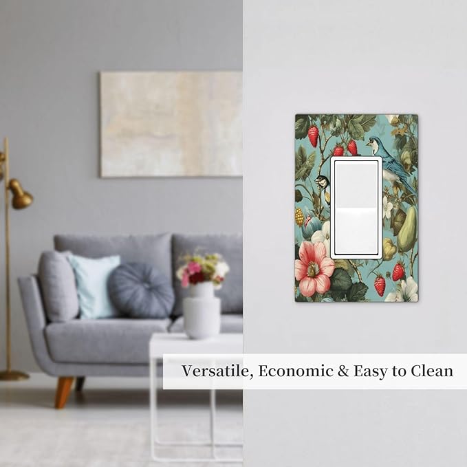 Bvtewkhz William Morris Flower 1 Gang Single Rocker Wall Plate Cover Decorative - Image 6