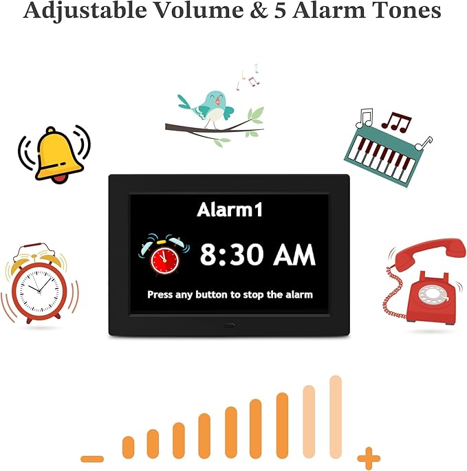 10.1'' Digital Clock, 1280*800p HD Extra Large Display, Digital Clock - Image 8