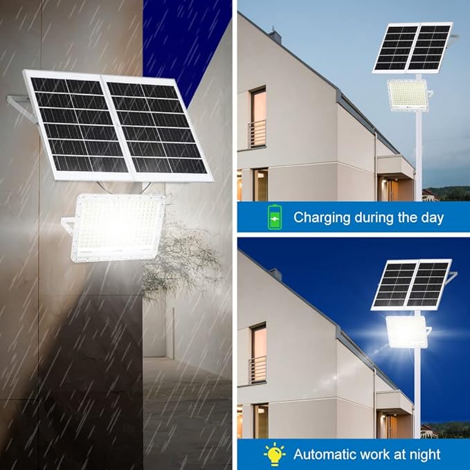 TINSUM 500W Solar Led Flood Lights Outdoor, 28000 Lumens Solar Security Street - Image 2