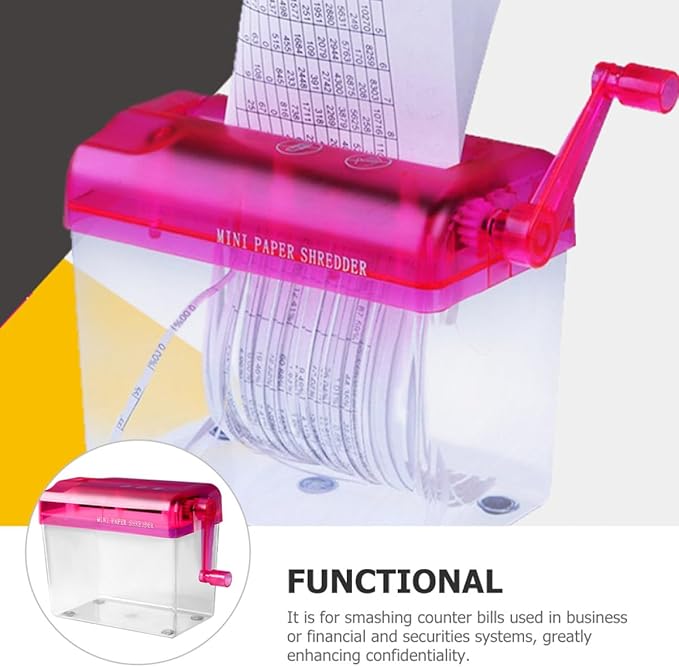 DEARMAMY Manual Paper Shredder for Home and Office, Mini Handheld A4 Paper - Image 3