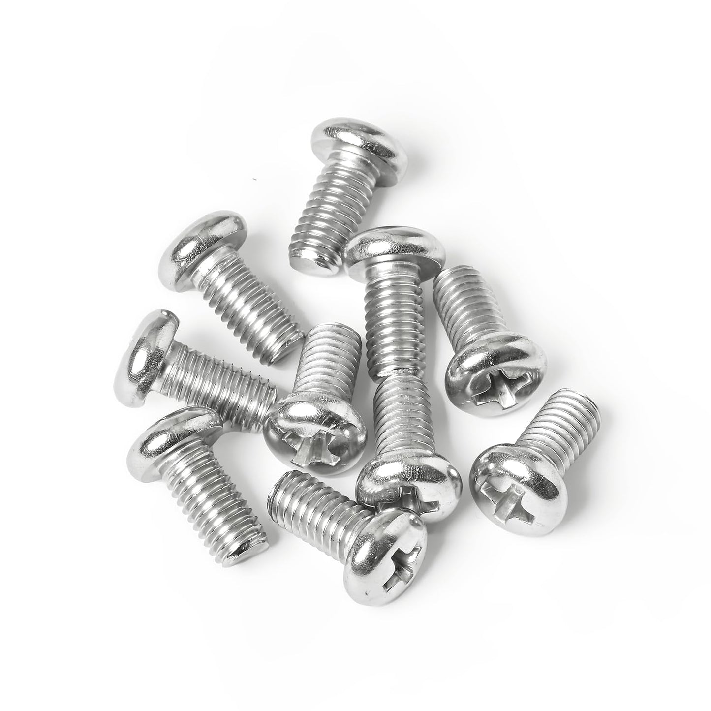 #4-40 x 1'' (50 Pack) Pan Head Machine Screws Phillips Drive Machine Screws, 304 Stainless Steel 18-8, Bright Finish, Fully Threaded,for Furniture Repairs and 3D Printer