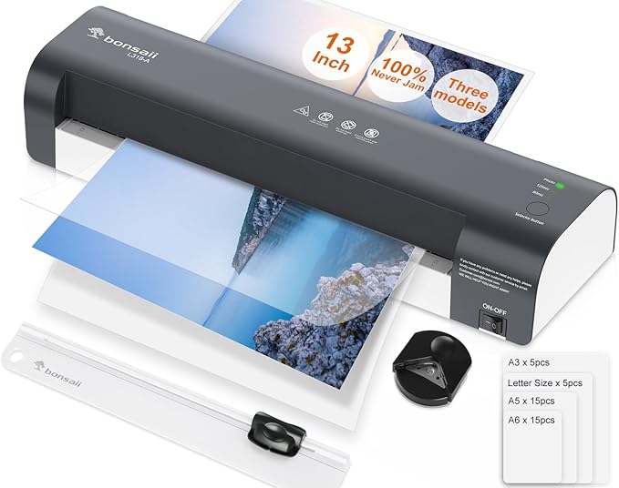 Bonsaii Laminator, 13 Inch 7-in-1 Thermal Laminator Machine by bonsaii