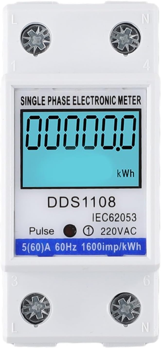 Digital Energy Meter LCD Display 50A 60A Single Phase Power Monitor Electric - Image 3