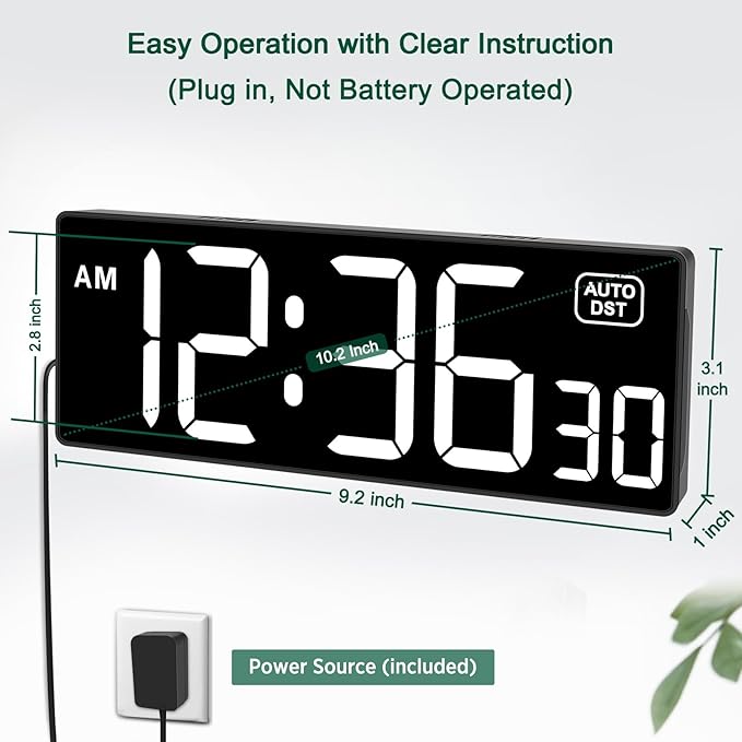 Soobest LED Digital Wall Clock - Image 3