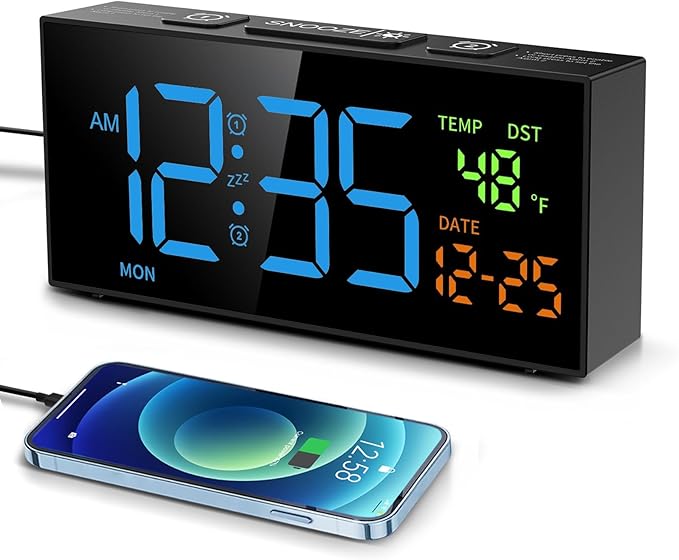 Netzu Alarm Clocks for Bedrooms, Digital Clock by Netzu