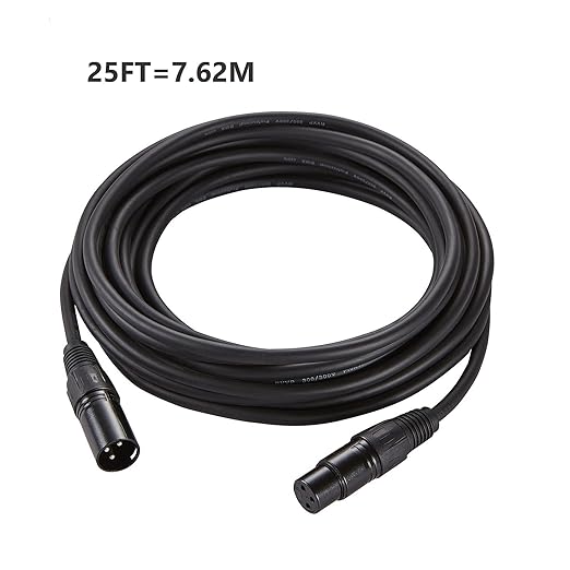 MFL. 25 ft Flexible DMX Cable 3 Pin Signal XLR Male to Female Cable Wire - Image 2