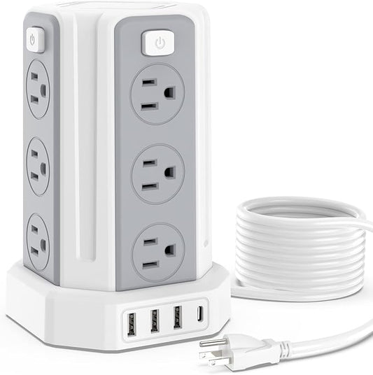 Power Strip Surge Protector, 10 Ft Extension Cord by SMALLRT