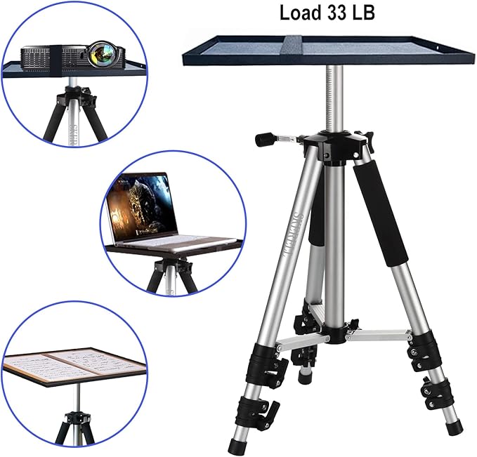 SKERELL Projector Stand Tripod Adjustable: Universal Laptop Standing Height - Image 2