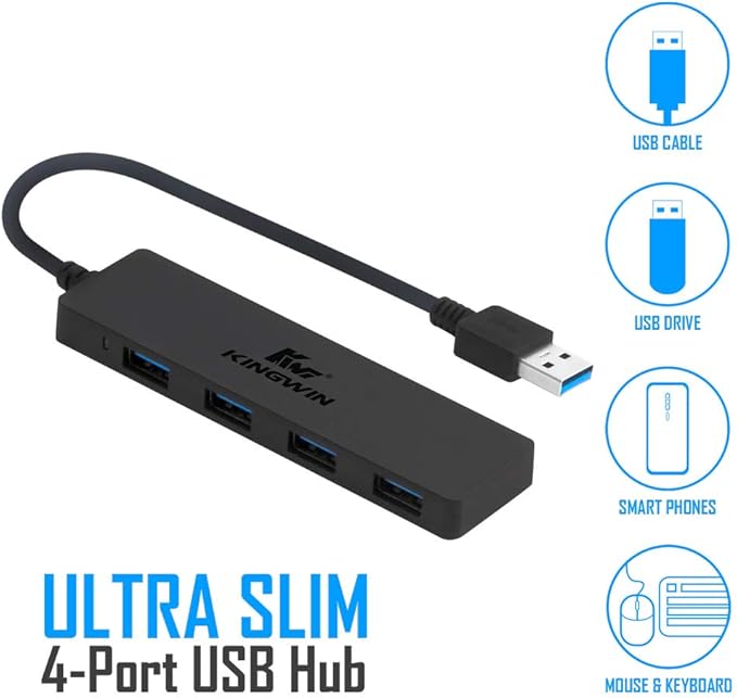 Kingwin USB Hub 4 Port USB 3.0 Data Hub by KWI-Kingwin