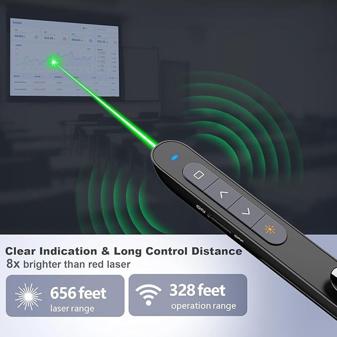Norwii N76 Rechargeable Presentation clicker, Long Range Presentation Remote - Image 2