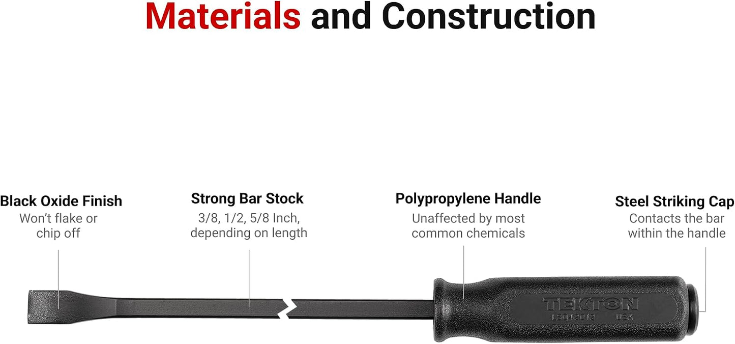 TEKTON Angled End Handled Pry Bar Set, 3-Piece (12, 17, 25 in.) | LSQ42103