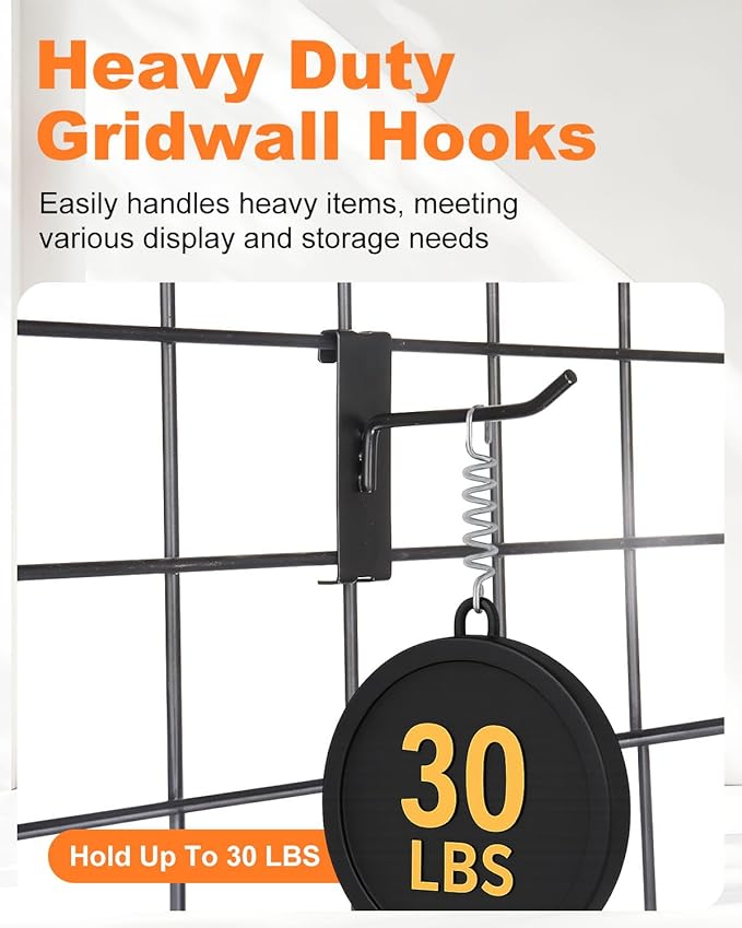 Alffun 50 Pack Gridwall Hooks, 6 Inch Metal Display Hanging Hooks, Heavy Duty - Image 4