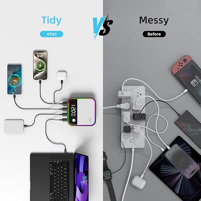 120W GaN USB C Charger Block Fast Charging, Samsung Galaxy, Headphones - Image 2