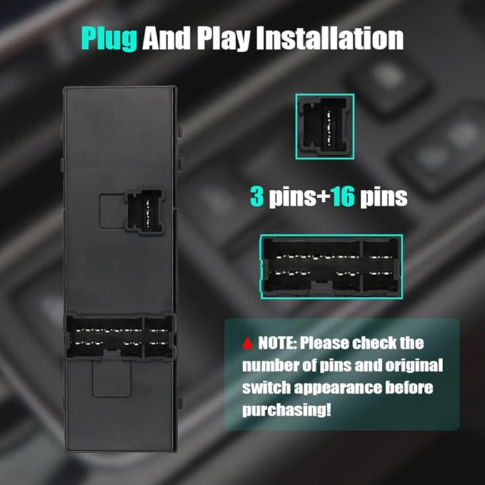 Master Power Door Lock Window Control Switch - Image 3