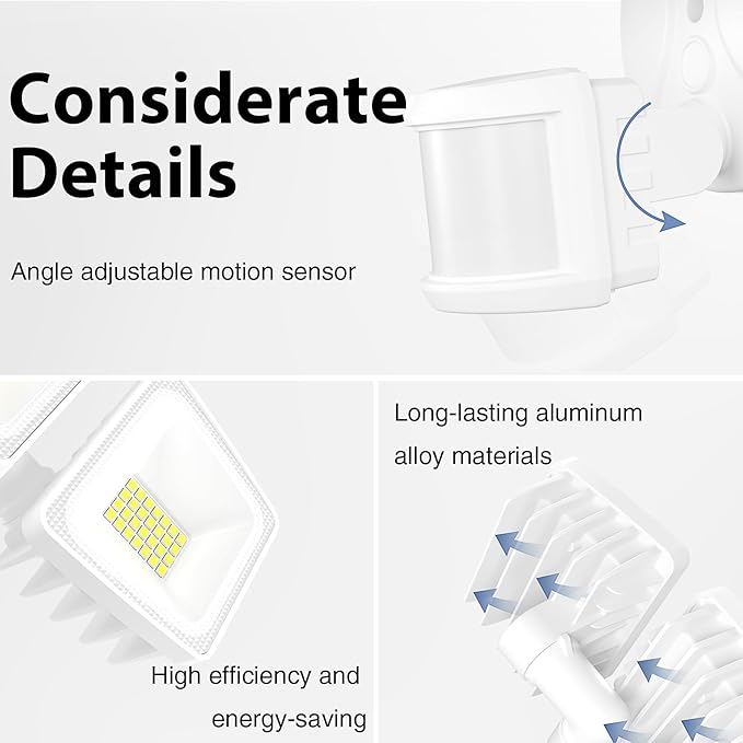 Onforu 120W 12000LM LED Security Lights Motion Sensor Outdoor, Dusk to Dawn - Image 8