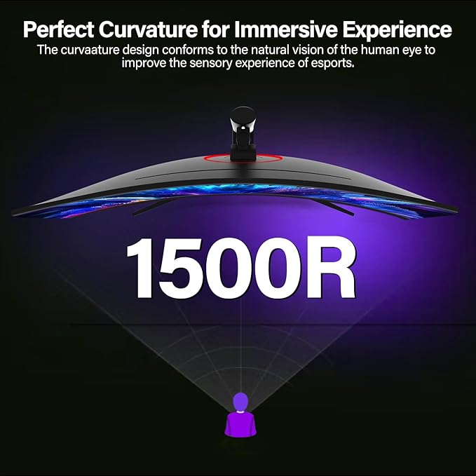 Gawfolk 34 Inch Ultrawide Curved Gaming Monitor, 1500R PC Screen UWQHD 3440x1440 - Image 8