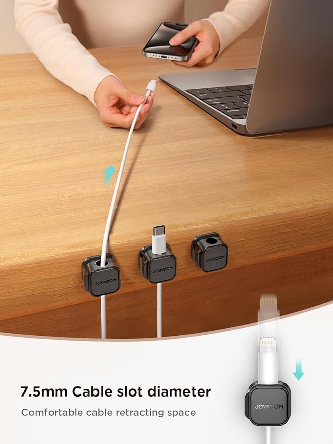 12 Pack Magnetic Cable Management Clips, Phone Electric Charging Cord Holder - Image 3