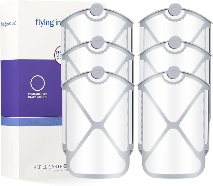 Husaco Flying Insect Trap Refills & 6 Cartridges, Compatible by Husaco