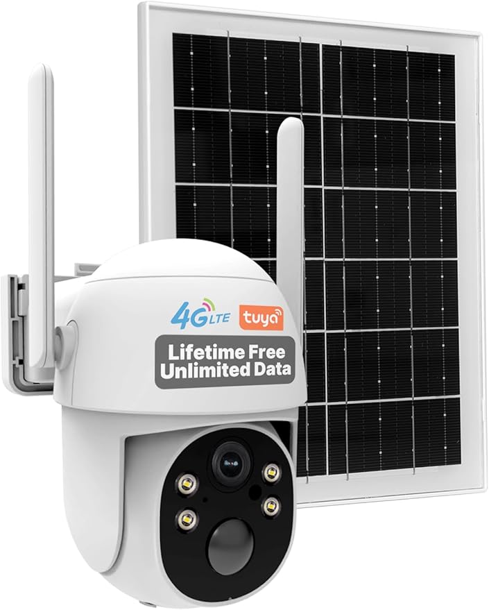 MOES 4G LTE Cellular Solar Security Camera, Lifetime Free Unlimited Data 2K by MOES