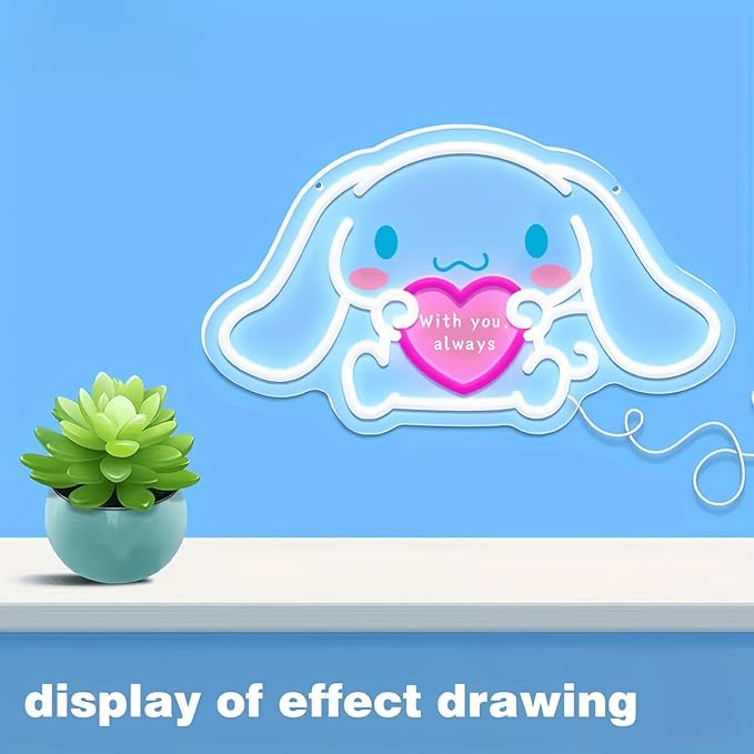THIIXDAI Cinnamoroll Neon Sign for Room Decor, USB Powered LED Lights - Image 4