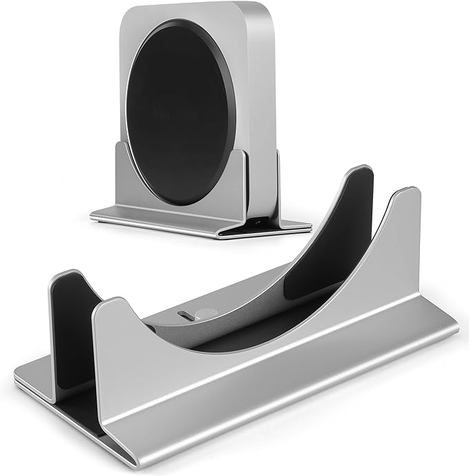 Psitek Adjustable Mac mini Stand Aluminium Vertical Laptop Holder Desk Mount by Psitek