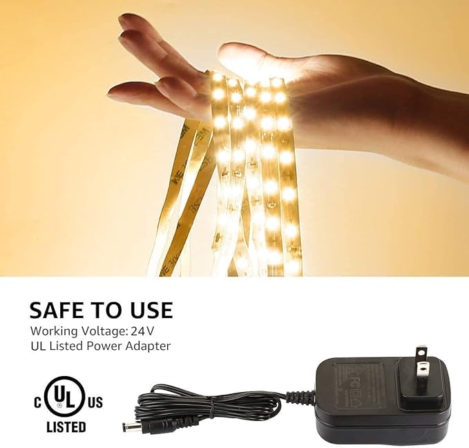 Lepro LED Strip Light, 32.8Ft Dimmable Vanity Lights, 3000K Super Bright LED - Image 7
