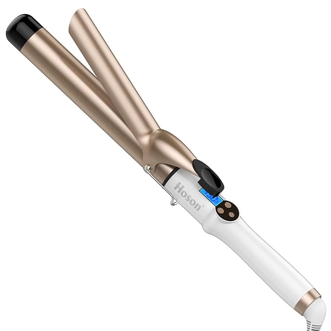 Hoson 1 1/4 Inch Curling Iron Dual Voltage, Ceramic Long Barrel 1.25 Inch Hair by Hoson