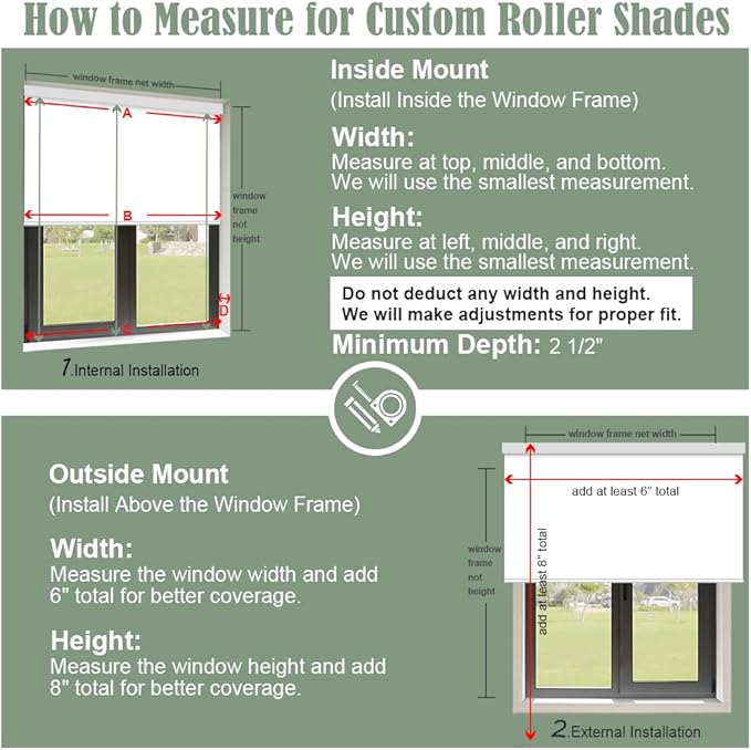 ZSHINE Motorized Blackout Roller Blinds Customize Width Remote Control Wireless - Image 6