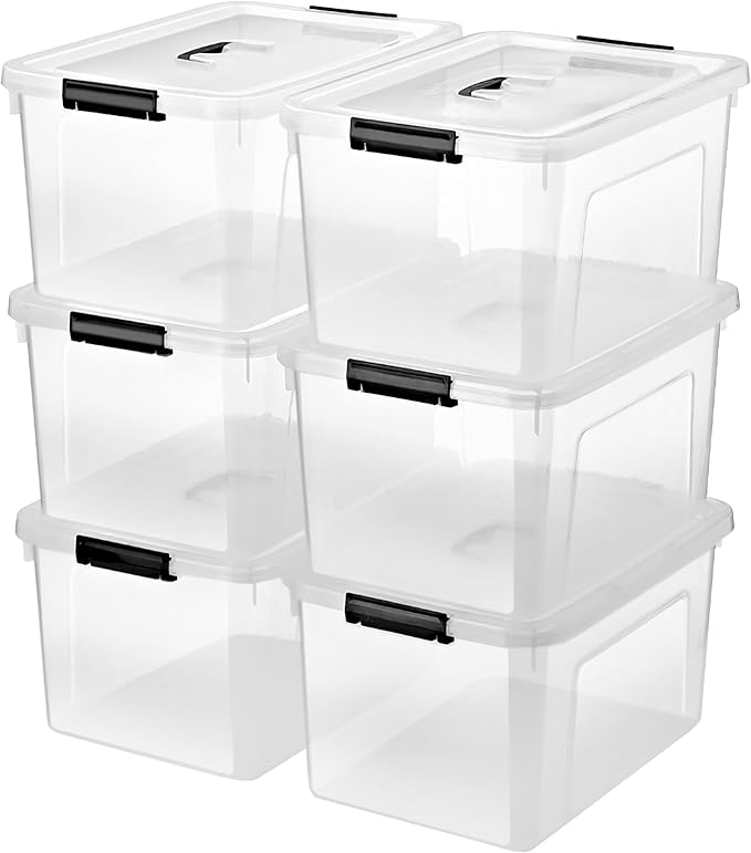 JUJIAJIA 19 Quart Plastic Storage Bins by JUJIAJIA