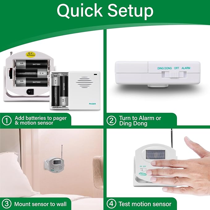 Smart Caregiver Wireless Motion Sensor Alarm System - Image 8