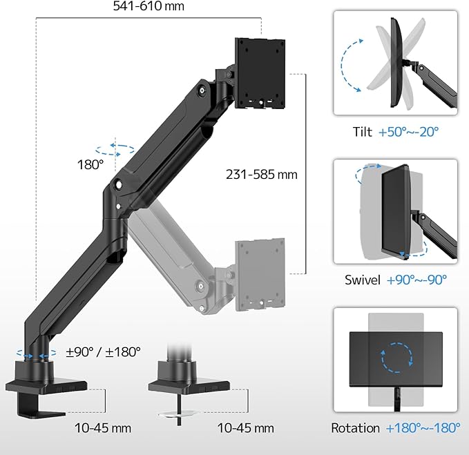 PUTORSEN 17-49 Inch Ultrawide Monitor Arm, Heavy Duty Monitor Arm, Premium - Image 4