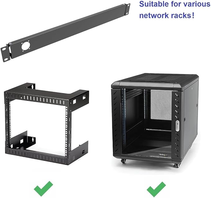 QiaoYoubang 1U Hinged Rack Panel 1D XLR HDMI Audio Rack Mount Panel - Image 5