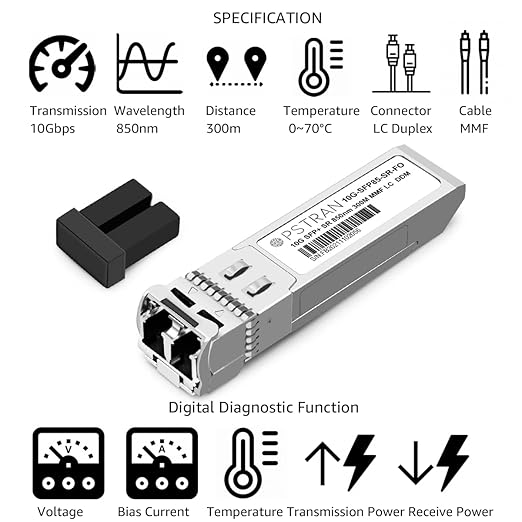 OPSTRAN 10GBASE-SR SFP+ Optical Transceiver Module Compatible - Image 2