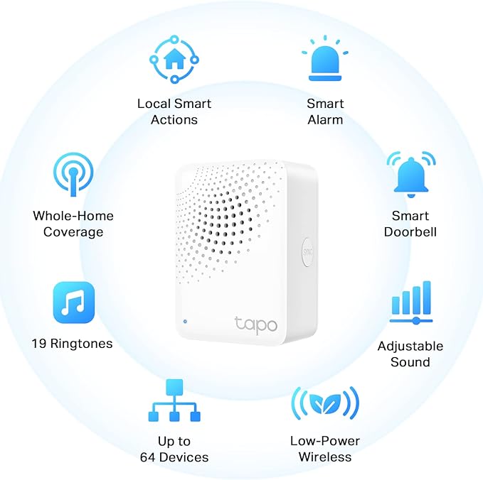 Tapo Smart Hub with Built-in Chime, REQUIRES 2.4GHz Wi-Fi, Reliable Long-Range - Image 2