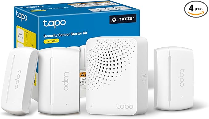 Tapo Door Sensor Starter KIT, Matter Compatible, 3X Smart Door Window Contact by Tapo