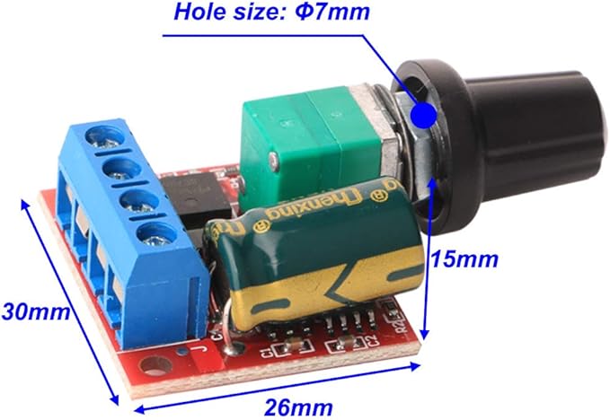 Gebildet 3pcs Mini DC Motor PWM Speed Controller, DC 5V-35V 5A Speed Adjustable - Image 4