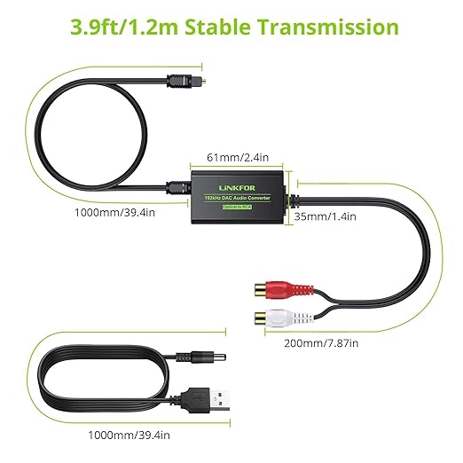 LiNKFOR 192kHz DAC Converter Digital to Analog Converter Digital Optical SPDIF - Image 7