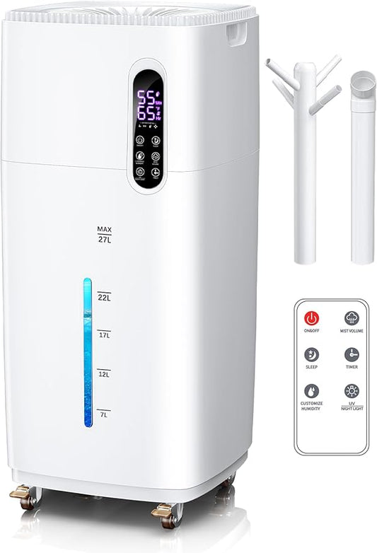 MONISEN 26L/5.7Gal Humidifier Large Room 3000 ft², Supersized Cool Mist by MONISEN