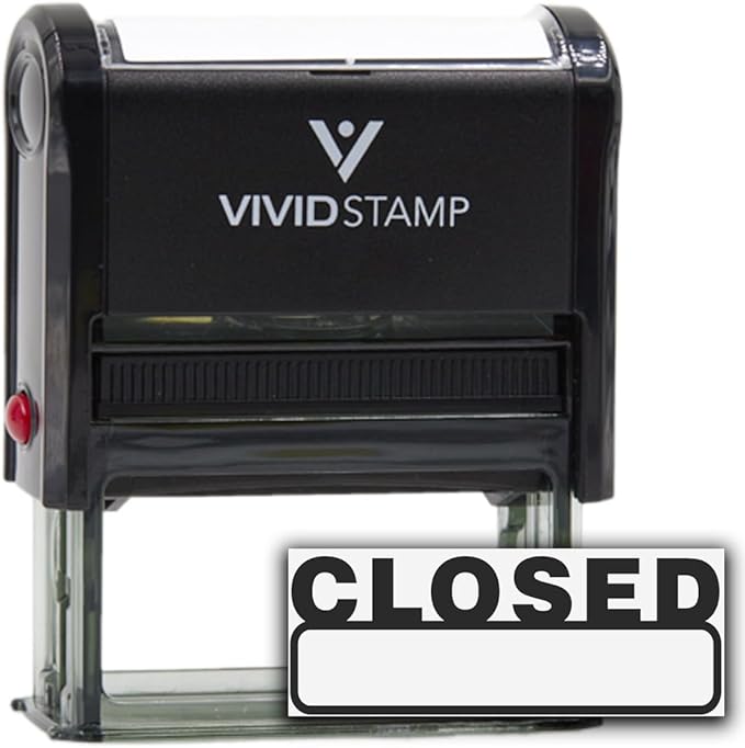 Basic Closed Self Inking Rubber Stamp by Vivid+Stamp