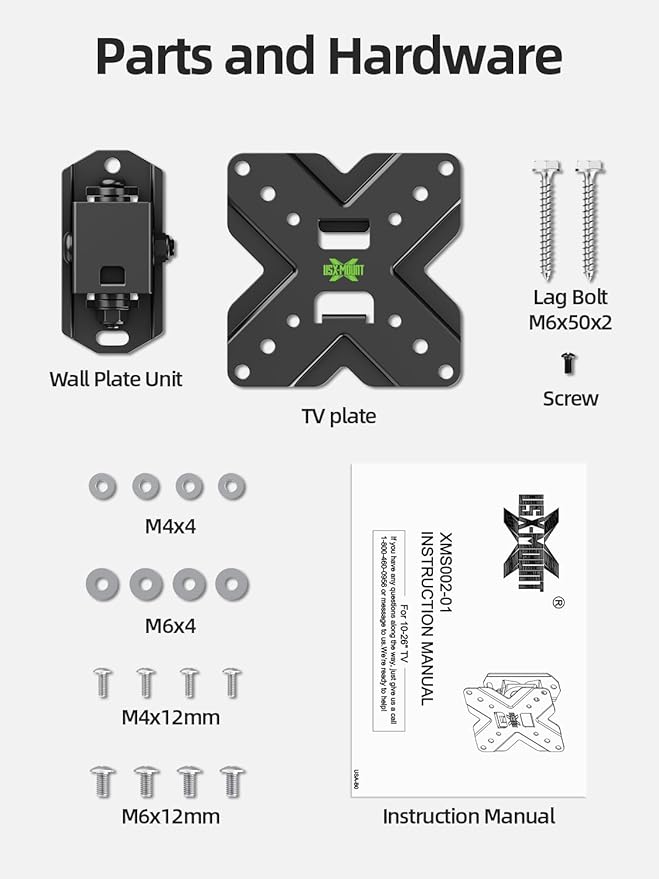 USX MOUNT Small TV Wall Mount Monitor Bracket | RV TV Mount | - Image 9
