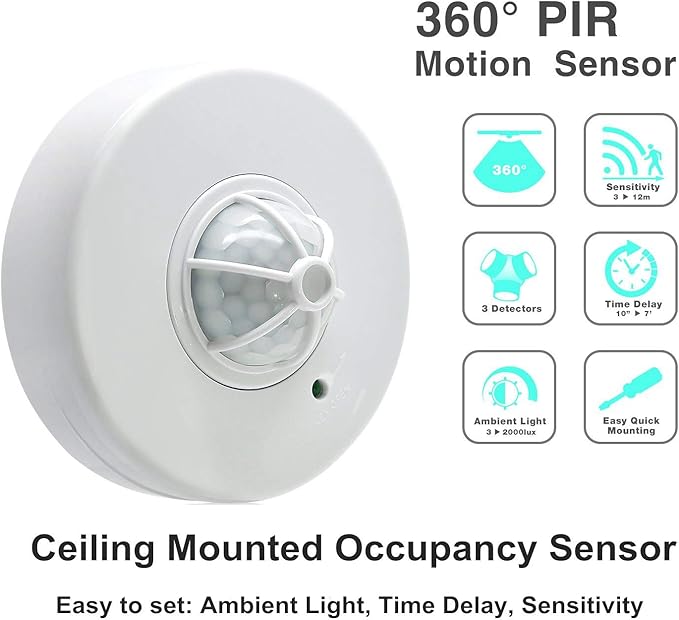 Sensky 360 Degree Ceiling Occupancy Sensor PIR Motion Sensor Switch - Image 2