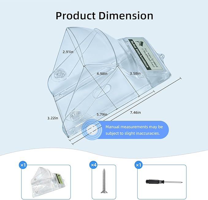 Dgyezhao Clear Outdoor Plastic Flip Doorbell Rain Cover, Camera Cover protector - Image 2