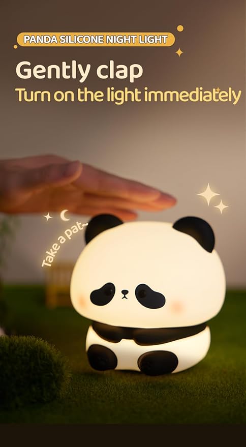ATSUI Cute Panda Night Light, LED Squishy Novelty Animal Night Lamp, Food Grade - Image 6