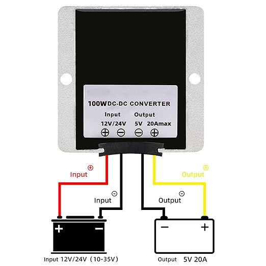 MGGi DC/DC Voltage Reducer Converter Regulator 12V 24V Step Down to 5V 20A 100W - Image 6