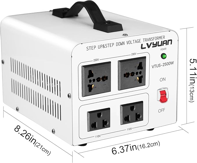 LVYUAN 2500 Watt Voltage Transformer Converter Step Up/Down Converter 110/120 - Image 4