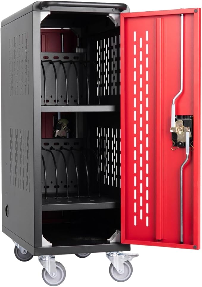 VOOTOLOVER 16 Bay Mobile School Charging Cart Station, by Unknown