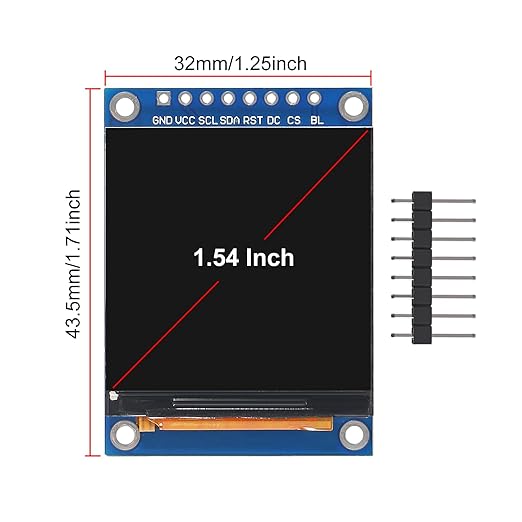 XIITIA 2pcs 1.54" SPI TFT LCD Display Module 240x240 RGB LCD Screen 3.3V ST7789 - Image 3